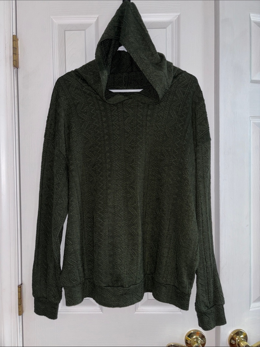 SHEIN Green Hooded Sweater Size Large